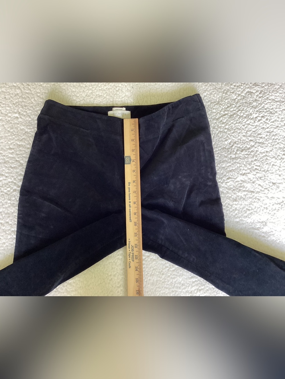 Talbots Heritage Petites Navy Velvet Pants Size 12P Quiet Luxury Old Money - Picture 4 of 8